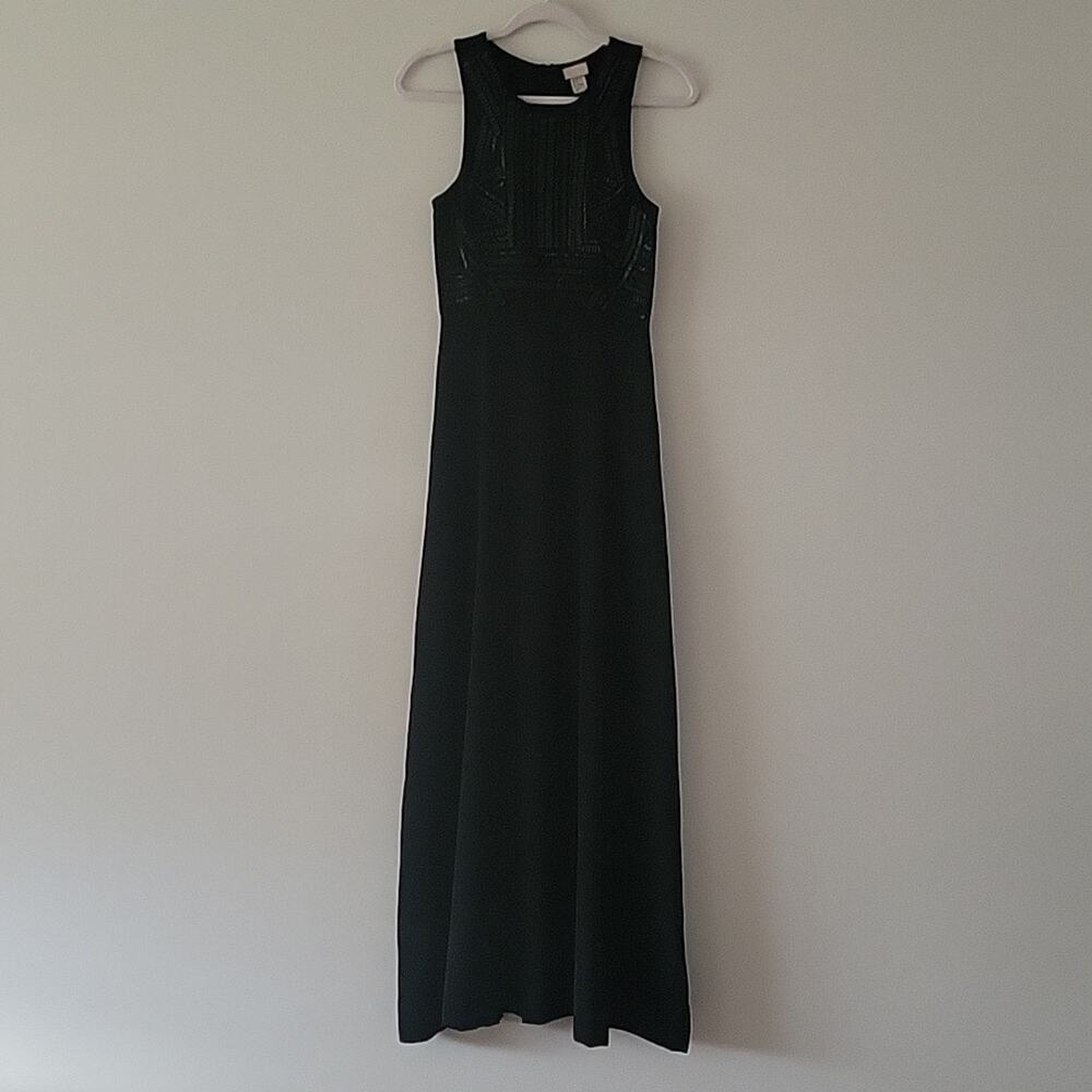 H&M Black Strapless Maxi Gown Dress Embellished‎ Beaded Sequin 4